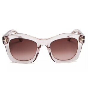Tom Ford 'Greta' sunglasses - clear frame - brown lenses